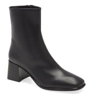 Jeffrey Campbell Troye Square Toe Soft Low Heel Boot Bootie Black Size 6.5 $150
